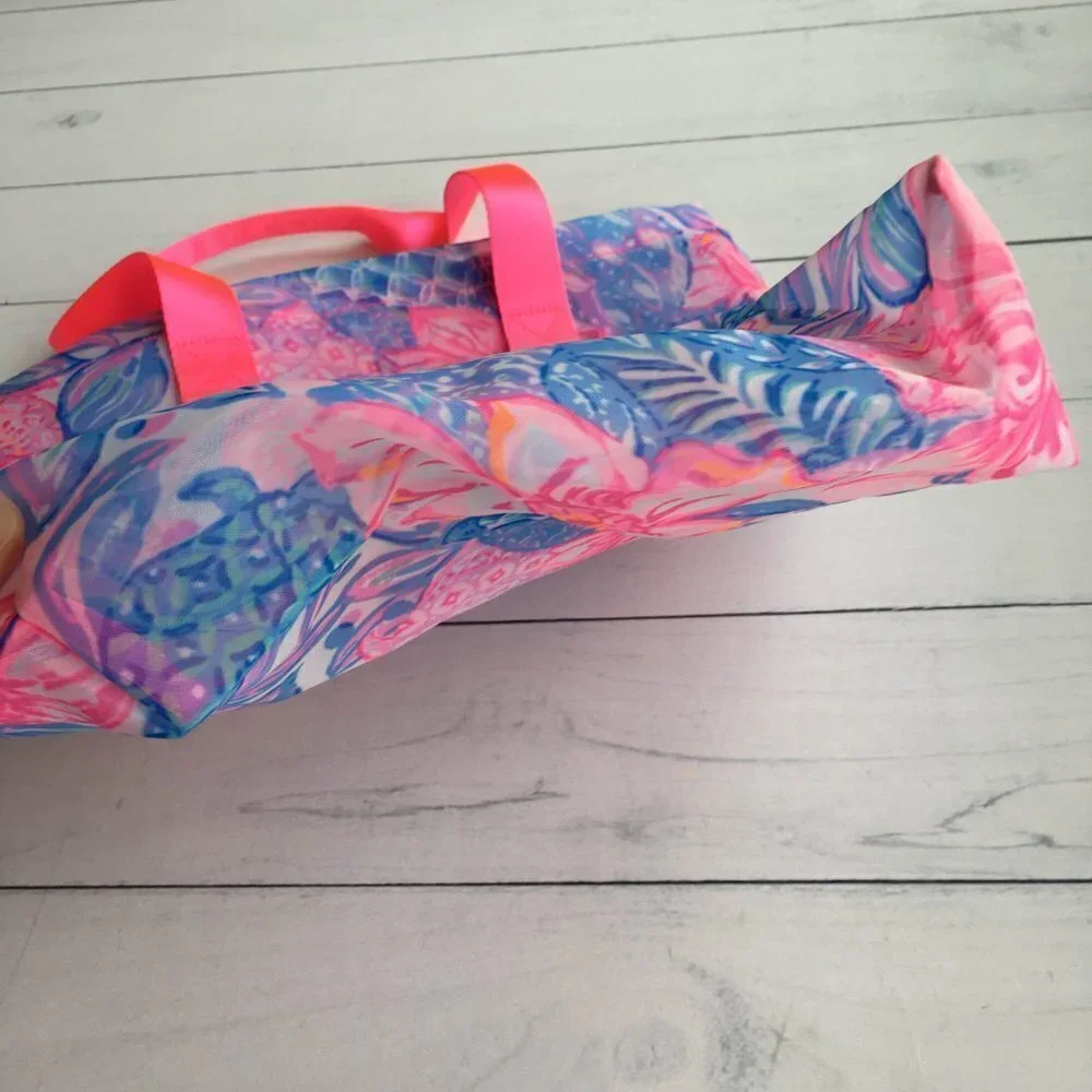 Lilly‎ Pulitzer Mesh Tote Pink Isle Snappy Turtle